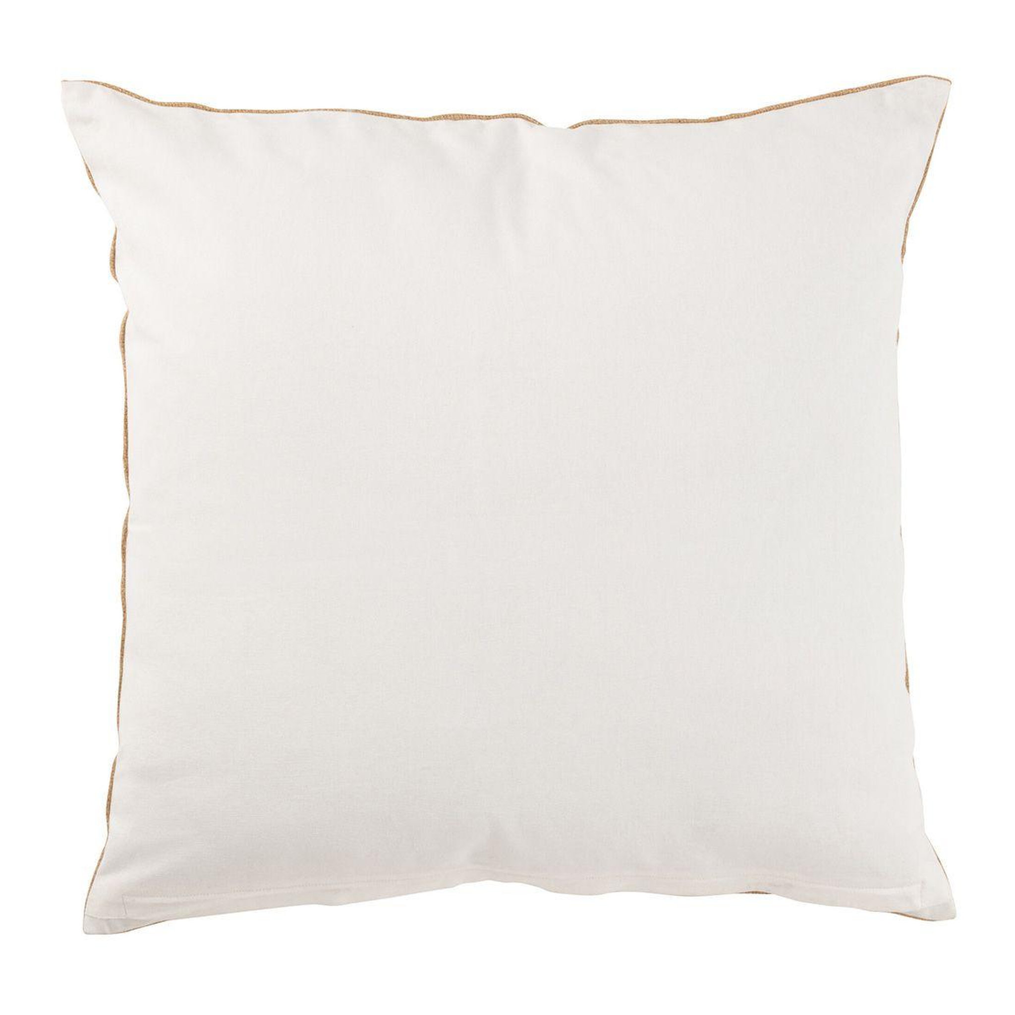 Voir la diapositive 2 : J-LINE Coussin déco jute  eléphant  60x60cm beige & blanc