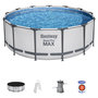 Voir la diapositive 6 : BESTWAY Piscine tubulaire ronde - Blanche - 3,96 x 1,22 m - Steel Pro Max™