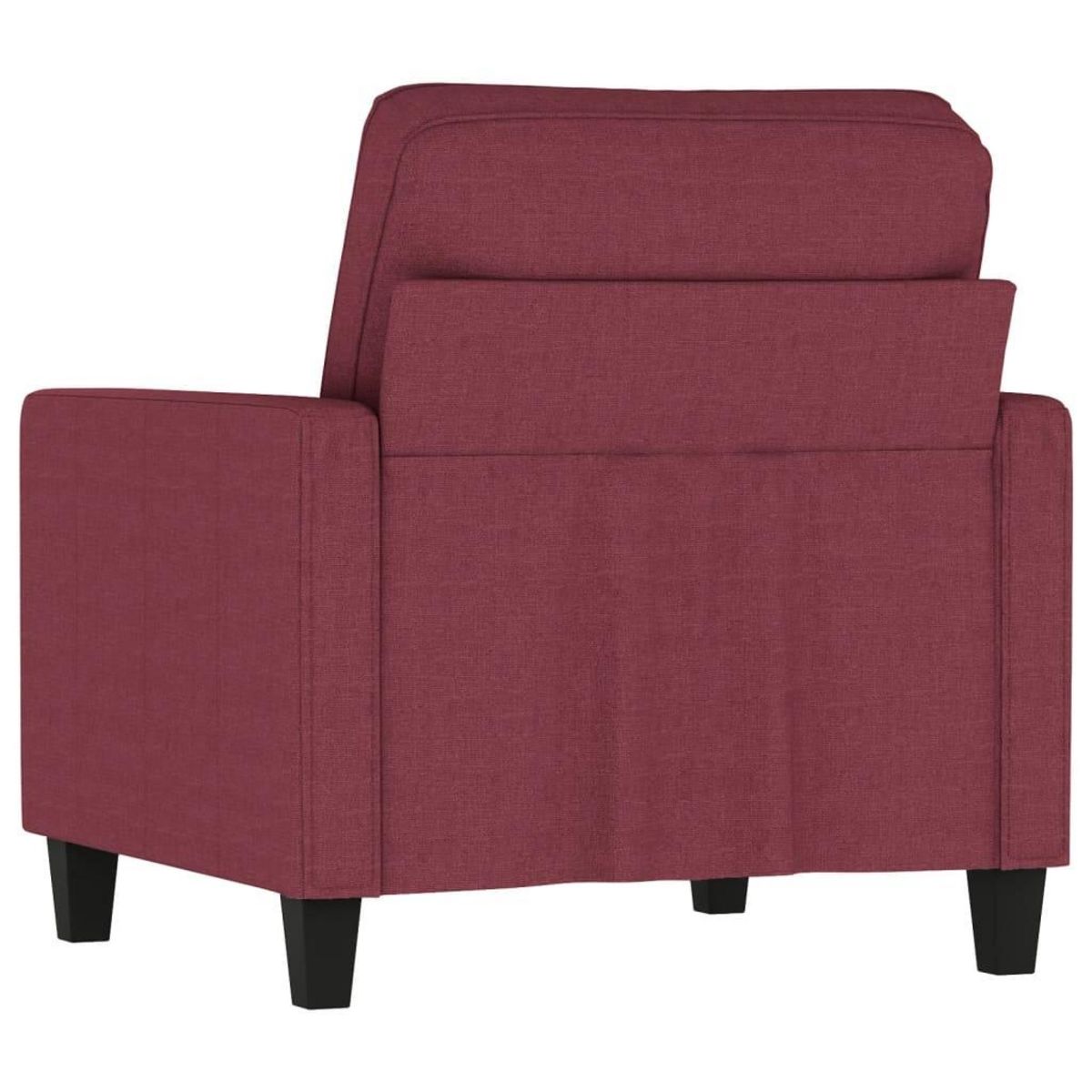 VIDAXL Fauteuil Rouge bordeaux 60 cm Tissu