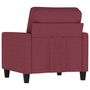 Voir la diapositive 5 : VIDAXL Fauteuil Rouge bordeaux 60 cm Tissu