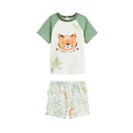 Petit Béguin Pyjama enfant manches courtes Kanha. Coloris disponibles : Vert