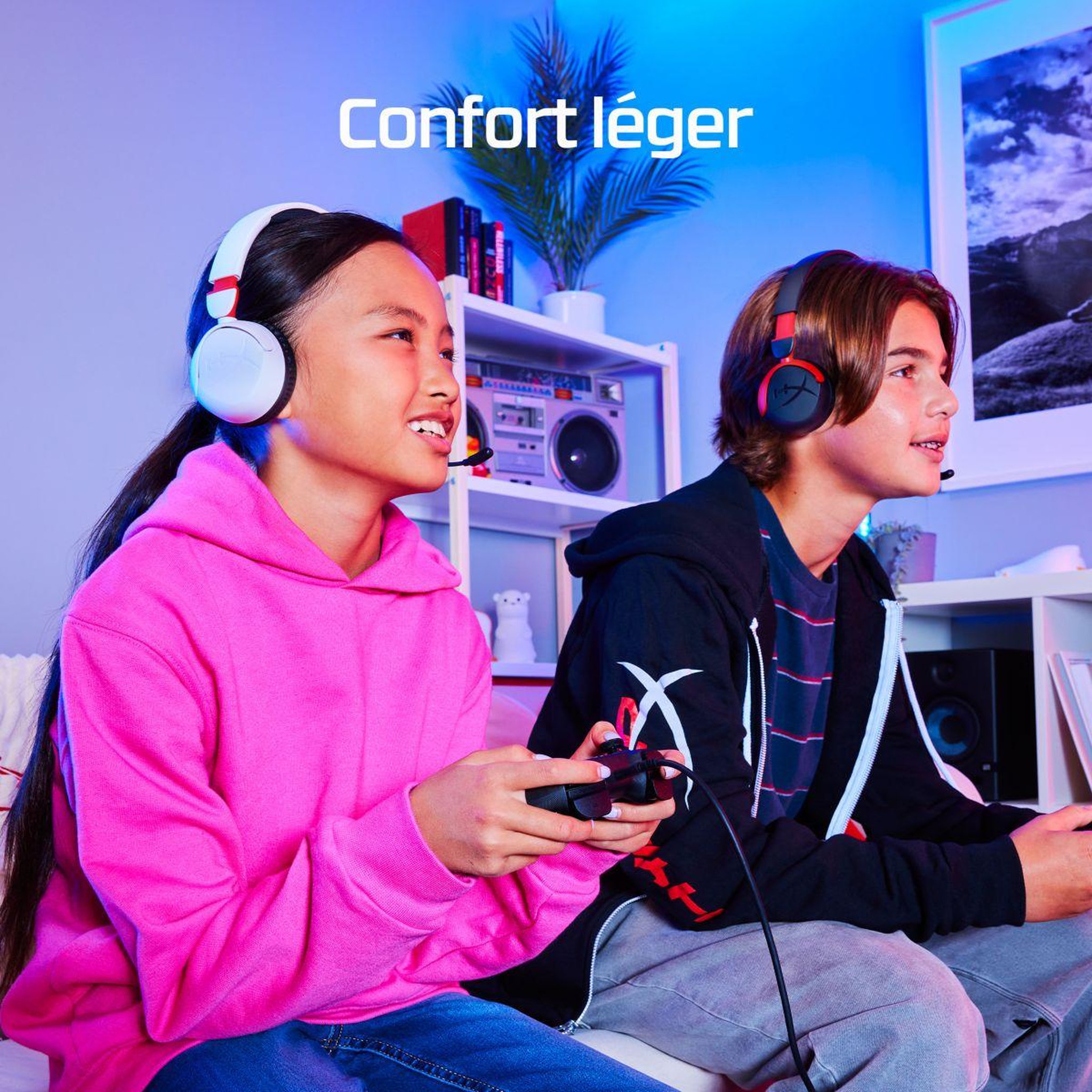 Voir la diapositive 3 : HyperX Casque gamer Cloud Mini WD Lavande