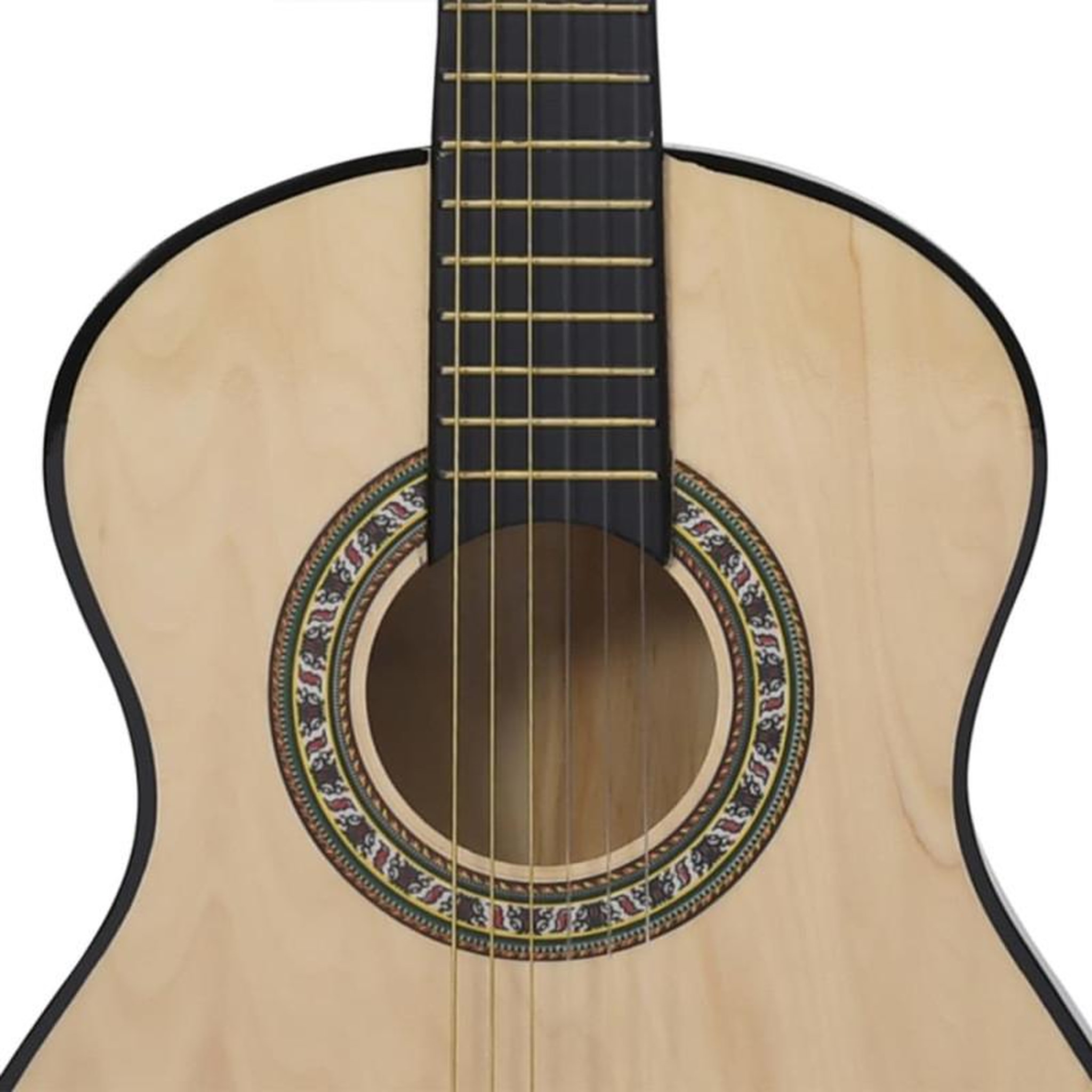 Voir la diapositive 5 : VIDAXL Guitare classique pour débutants et enfants 1 2 34 Tilleul