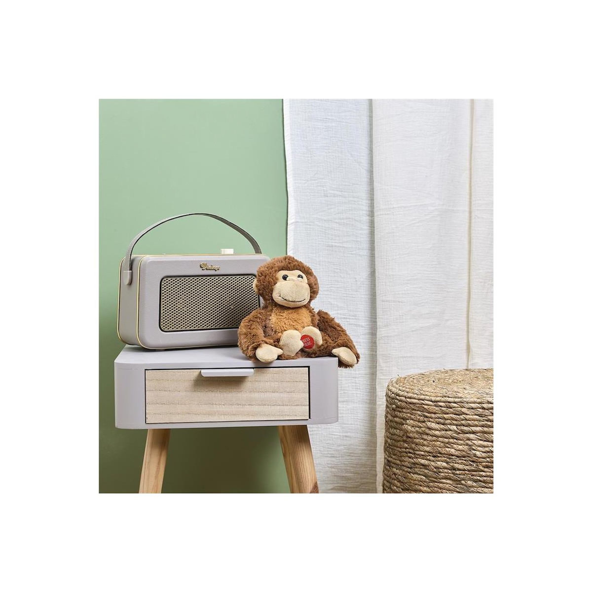 Paris Prix Peluche Animée Gorille  Galipette  18cm Marron
