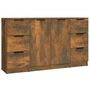 Voir la diapositive 2 : VIDAXL Buffets 3 pcs Chene fume Bois d'ingenierie