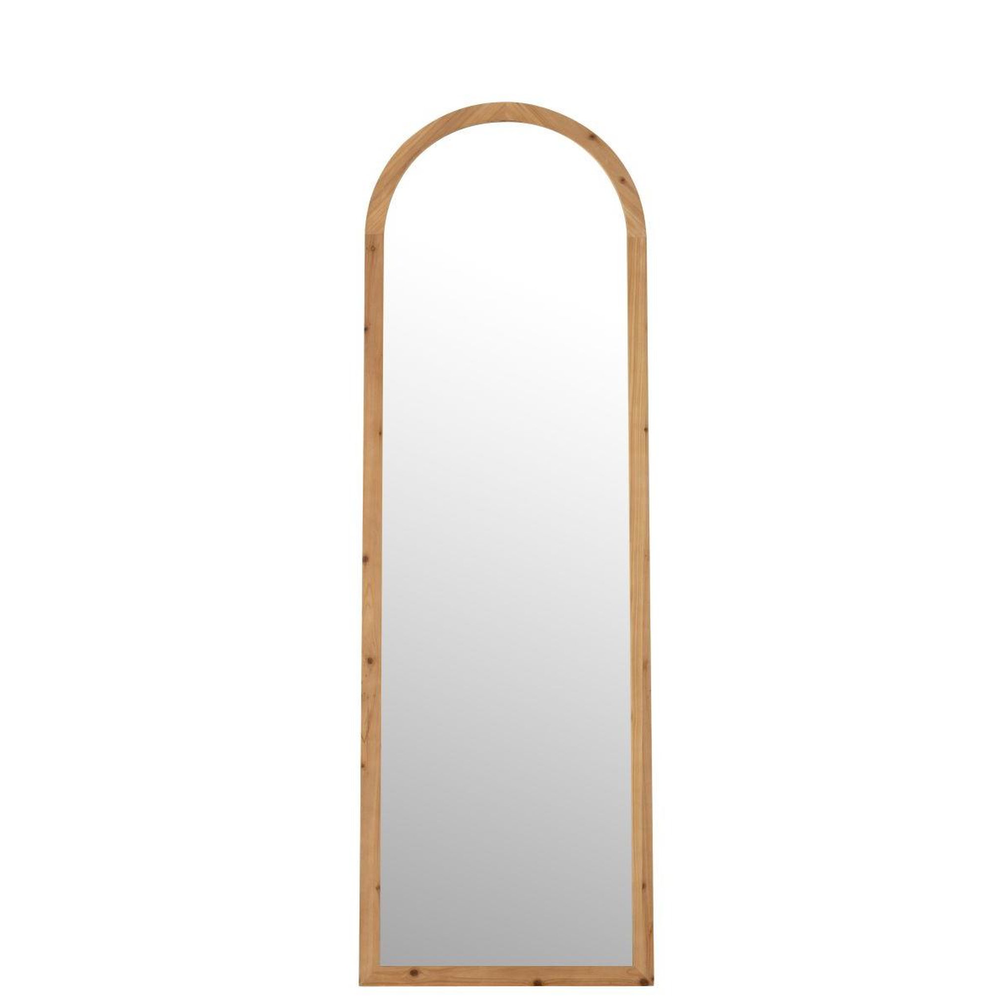 Voir la diapositive 2 : J-LINE Miroir sur pied en bois  hugh  162cm naturel