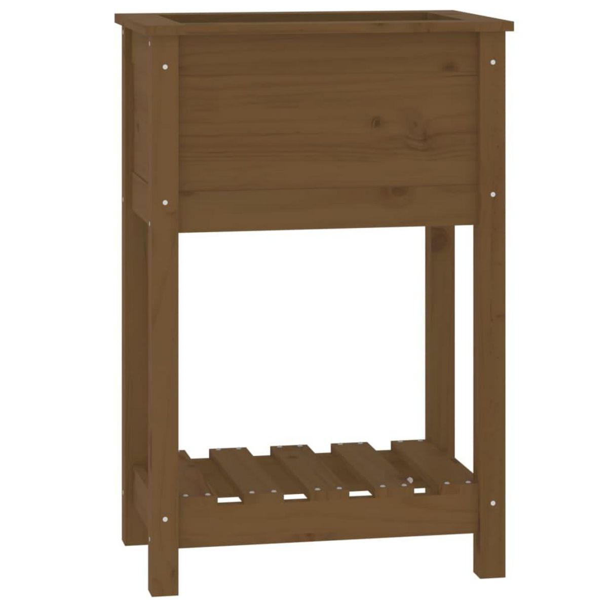 VIDAXL Jardiniere avec etagere Marron miel 54x34,5x81 cm Bois de pin