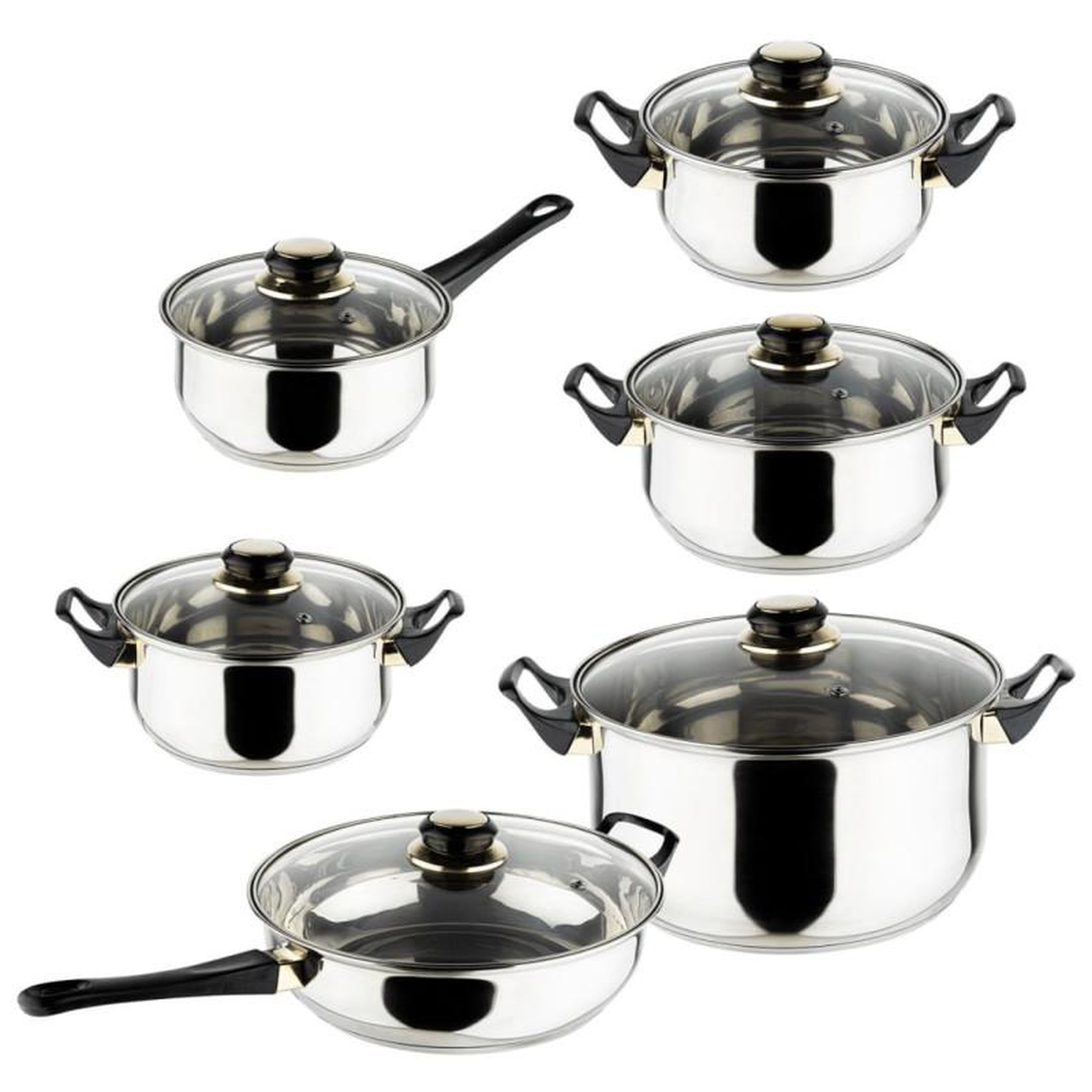 Voir la diapositive 3 : HI HI Ensemble d ustensiles de cuisine 12 pcs Acier inoxydable