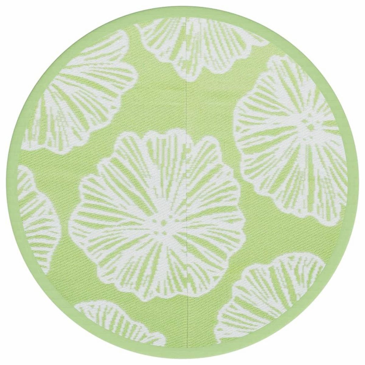 VIDAXL Tapis d'exterieur ARAKIL vert Ø160 cm PP