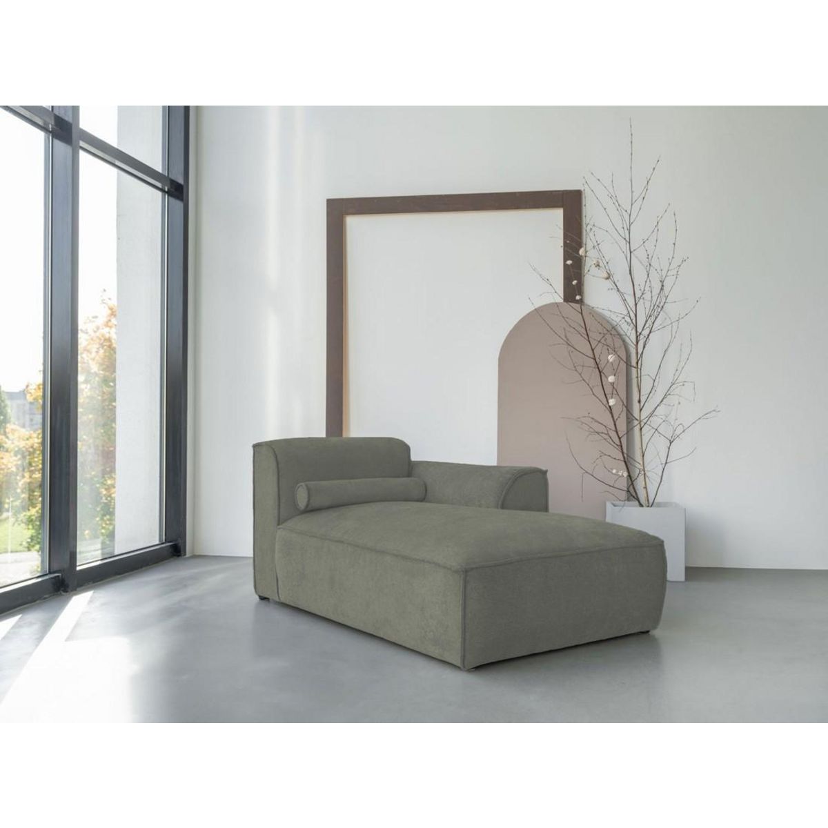 BEST MOBILIER Felix - module d'assise méridienne droit en tissu texturé