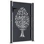 Voir la diapositive 4 : VIDAXL Portail de jardin anthracite 105x155cm acier conception d'arbre