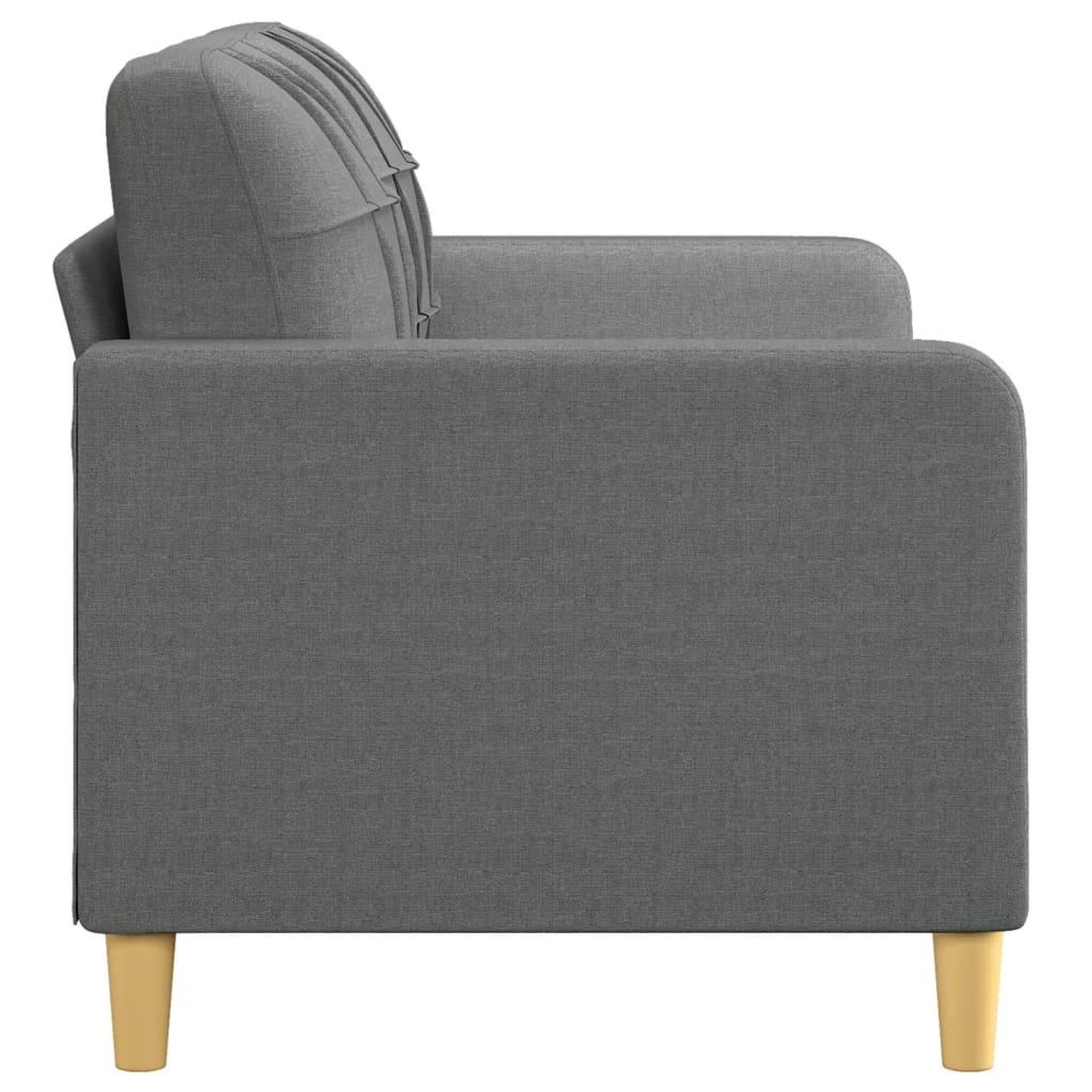 Voir la diapositive 4 : VIDAXL Canape a 2 places Gris fonce 140 cm Tissu