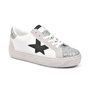 Voir la diapositive 1 : OZABI OZABI Sneakers Glitter Étoile Femme Plateforme Argent Or