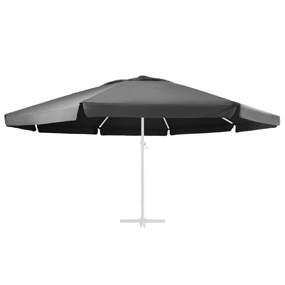 VIDAXL Tissu de remplacement pour parasol d'exterieur Anthracite 610cm