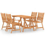 Voir la diapositive 2 : VIDAXL Ensemble a manger de jardin 5 pcs Bois d'acacia solide