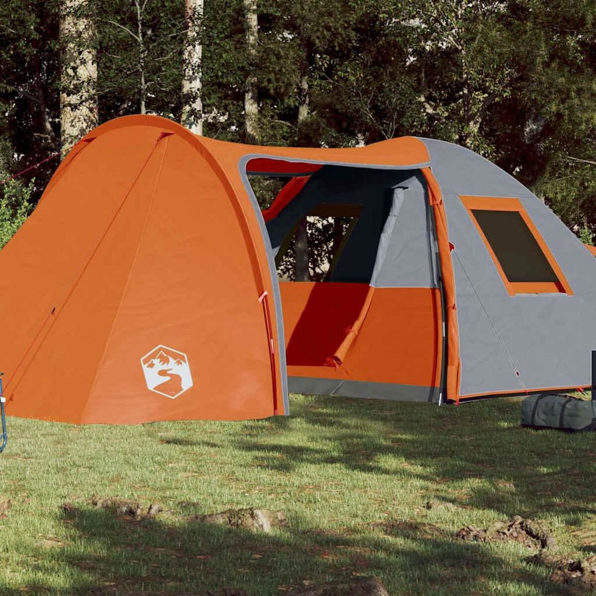 VIDAXL Tente familiale a dome 6 personnes orange impermeable