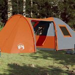 VIDAXL Tente familiale a dome 6 personnes orange impermeable