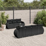 Voir la diapositive 1 : VIDAXL Salon de jardin 8 pcs avec coussins noir resine tressee