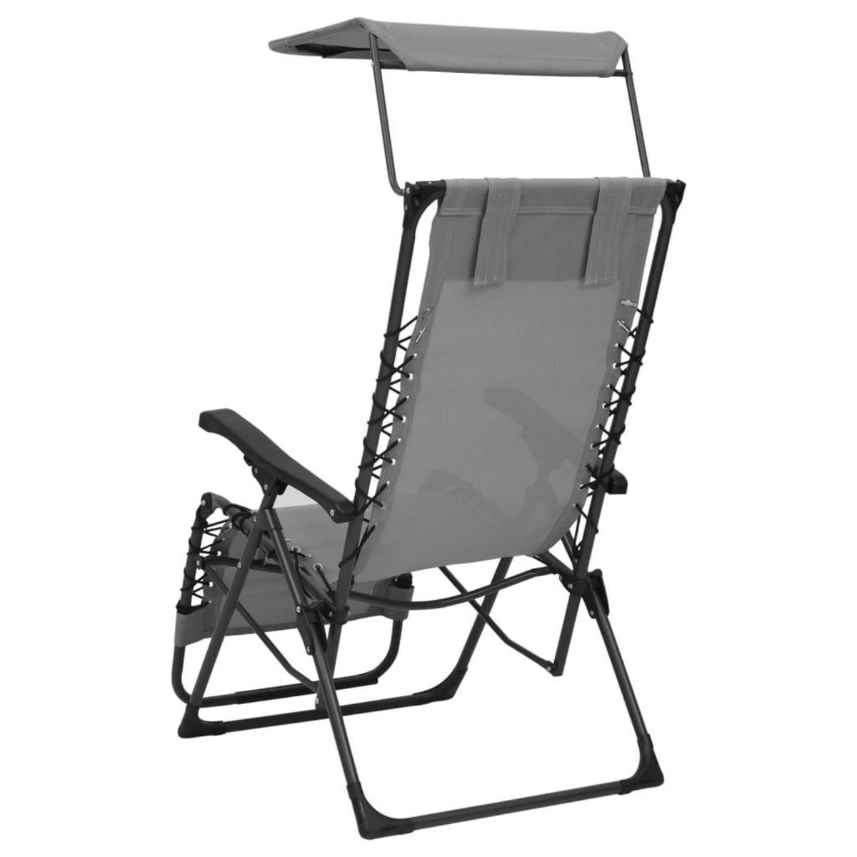 VIDAXL Chaise pliable de terrasse Textilene Gris