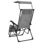 Voir la diapositive 5 : VIDAXL Chaise pliable de terrasse Textilene Gris