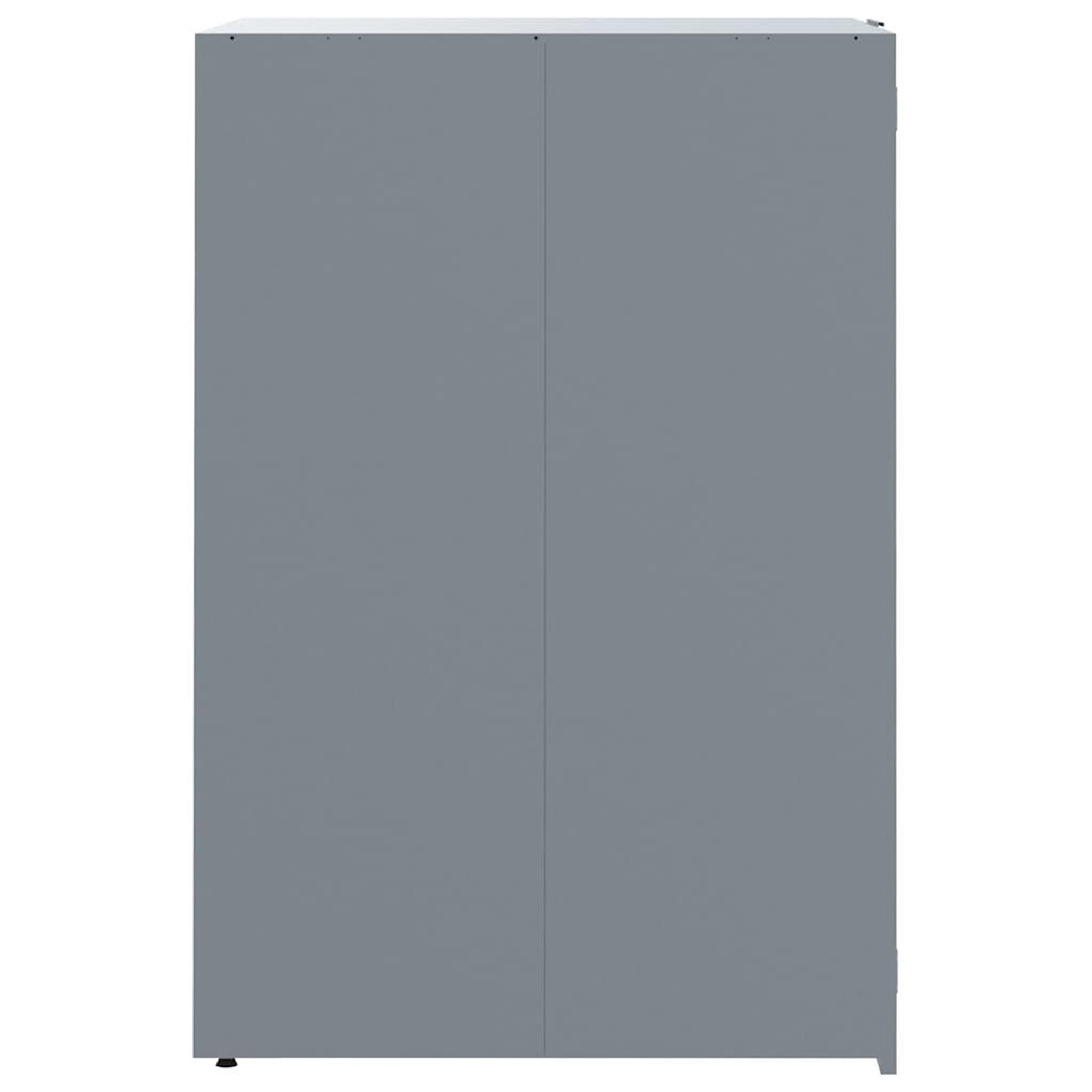 Voir la diapositive 5 : VIDAXL Rangement a roulettes pour poubelles pour bac unique gris acier