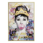 Paris Prix Tableau à LED  Lady  83x123cm Multicolore