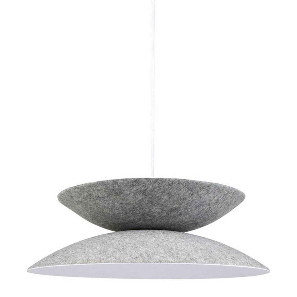 OSTARIA Suspension grise et blanche en feutre