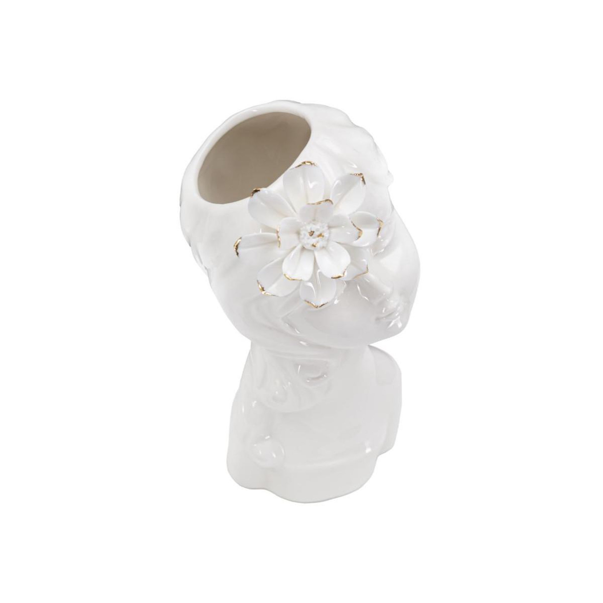 Voir la diapositive 3 : Paris Prix Vase déco en porcelaine  young lady  24cm blanc
