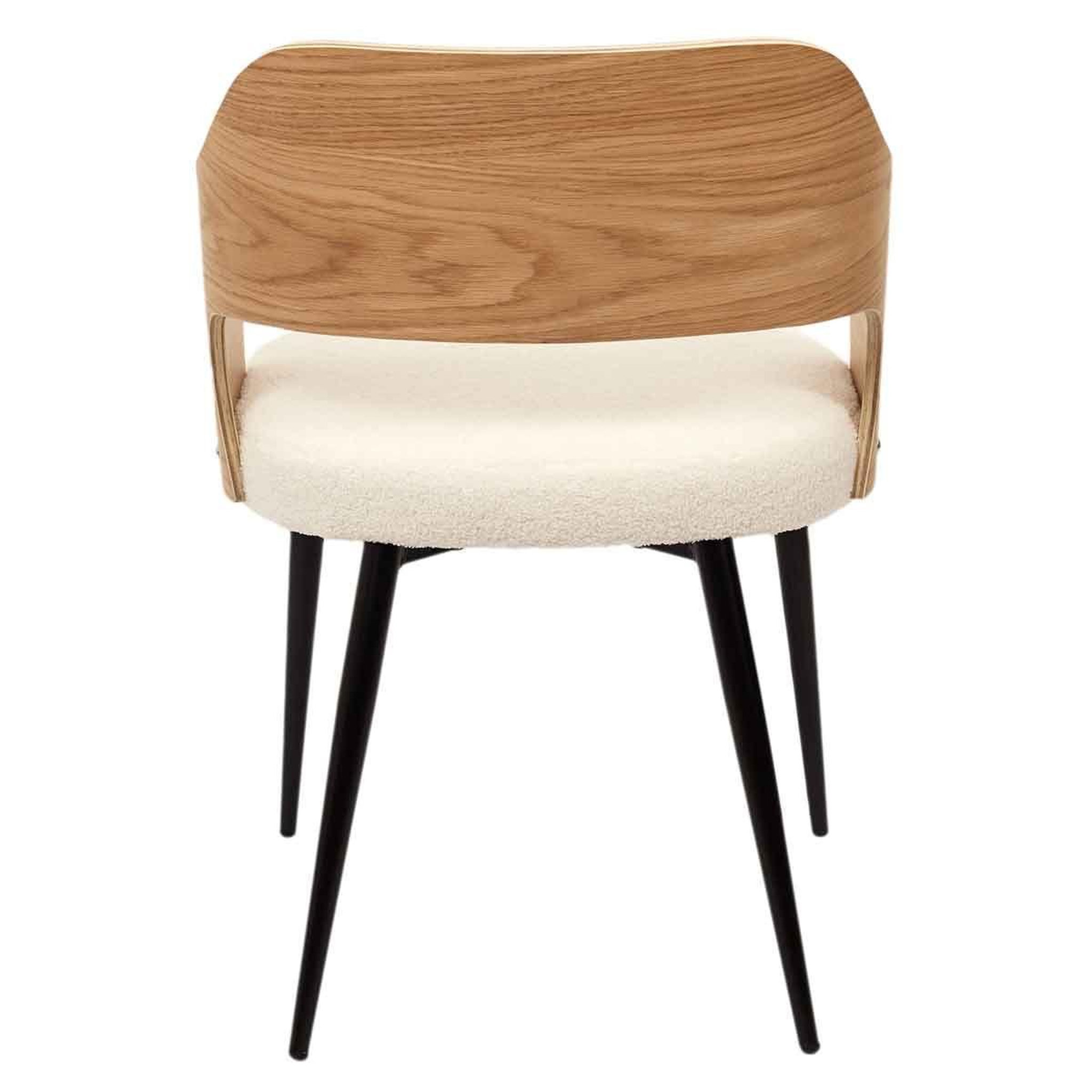 Voir la diapositive 5 : The Home Deco Factory Lot de 2 fauteuils scandinaves  loki  76cm blanc