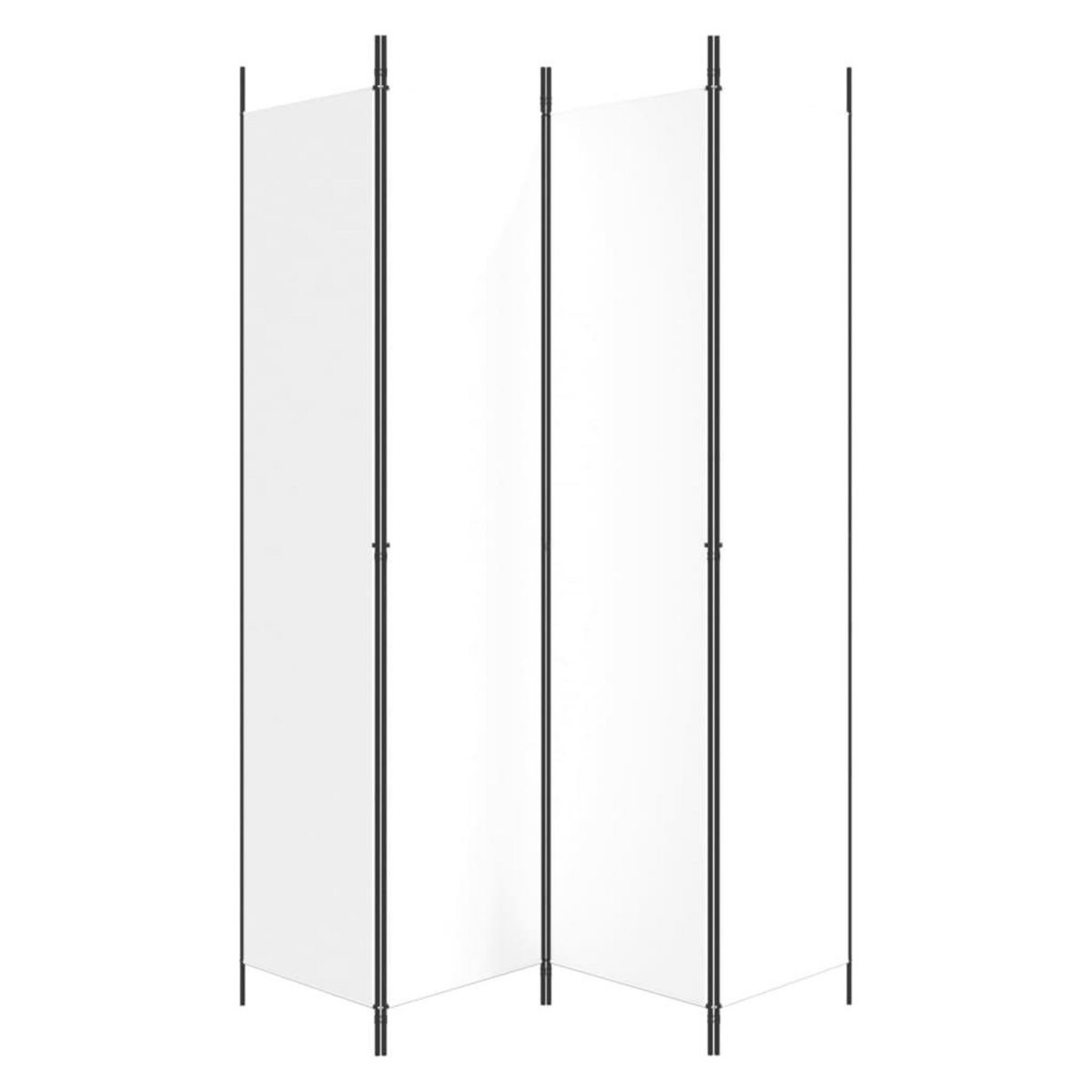VIDAXL Cloison de separation 4 panneaux Blanc 200x220 cm Tissu