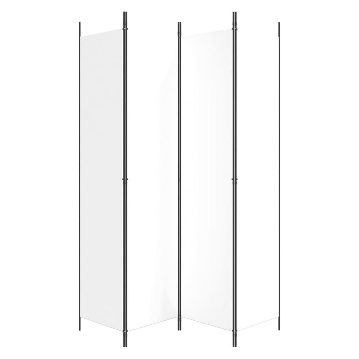 VIDAXL Cloison de separation 4 panneaux Blanc 200x220 cm Tissu