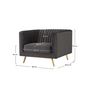 Voir la diapositive 4 : Rendez vous déco Fauteuil en velours vert foncé - Gatsby