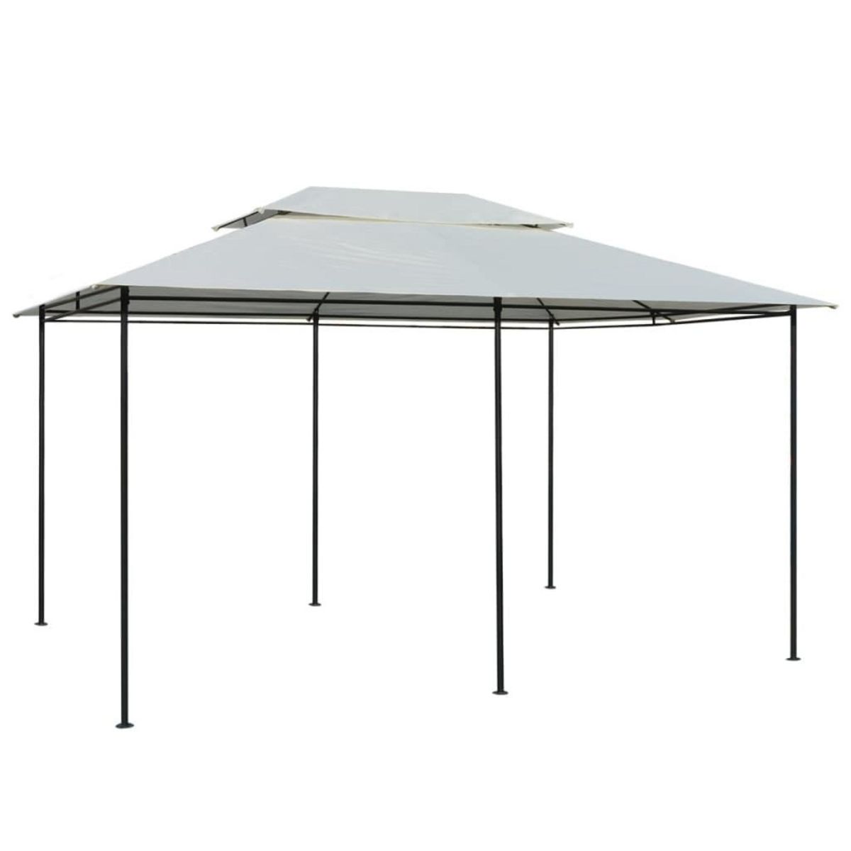 VIDAXL Tonnelle avec rideaux 4 x 3 m Blanc