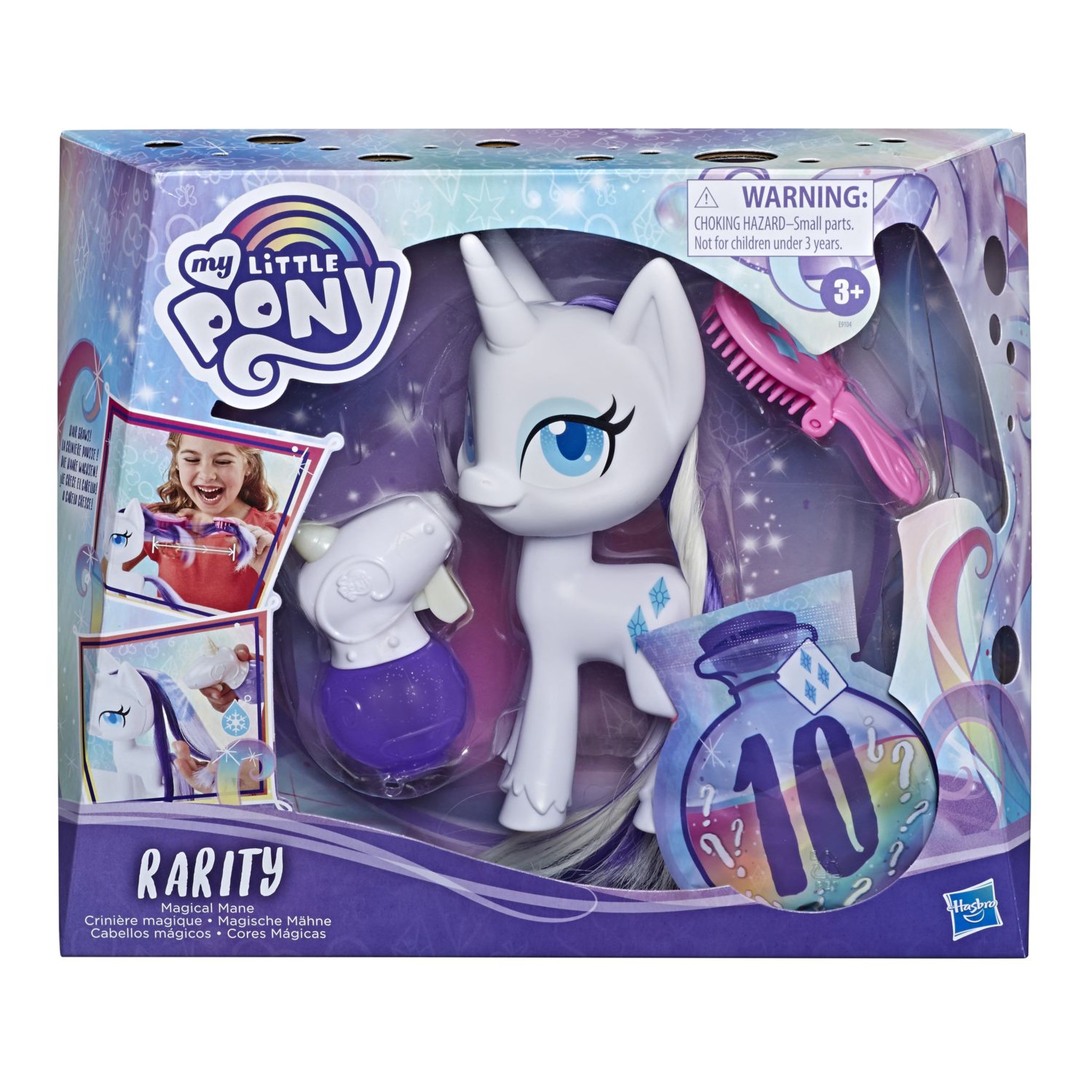 Voir la diapositive 5 : HASBRO Rarity Crinière Magique 16,5 cm My little pony