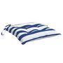 Voir la diapositive 5 : VIDAXL Coussins de chaise lot de 6 rayures bleues blanches 50x50x7 cm