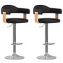Voir la diapositive 1 : VIDAXL Tabourets de bar lot de 2 noir bois courbe et similicuir