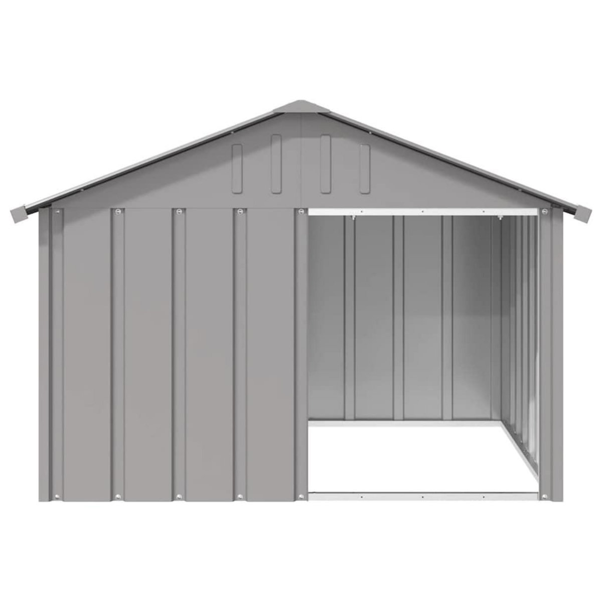 VIDAXL Niche pour chien Gris 116,5x103x81,5 cm Acier galvanise