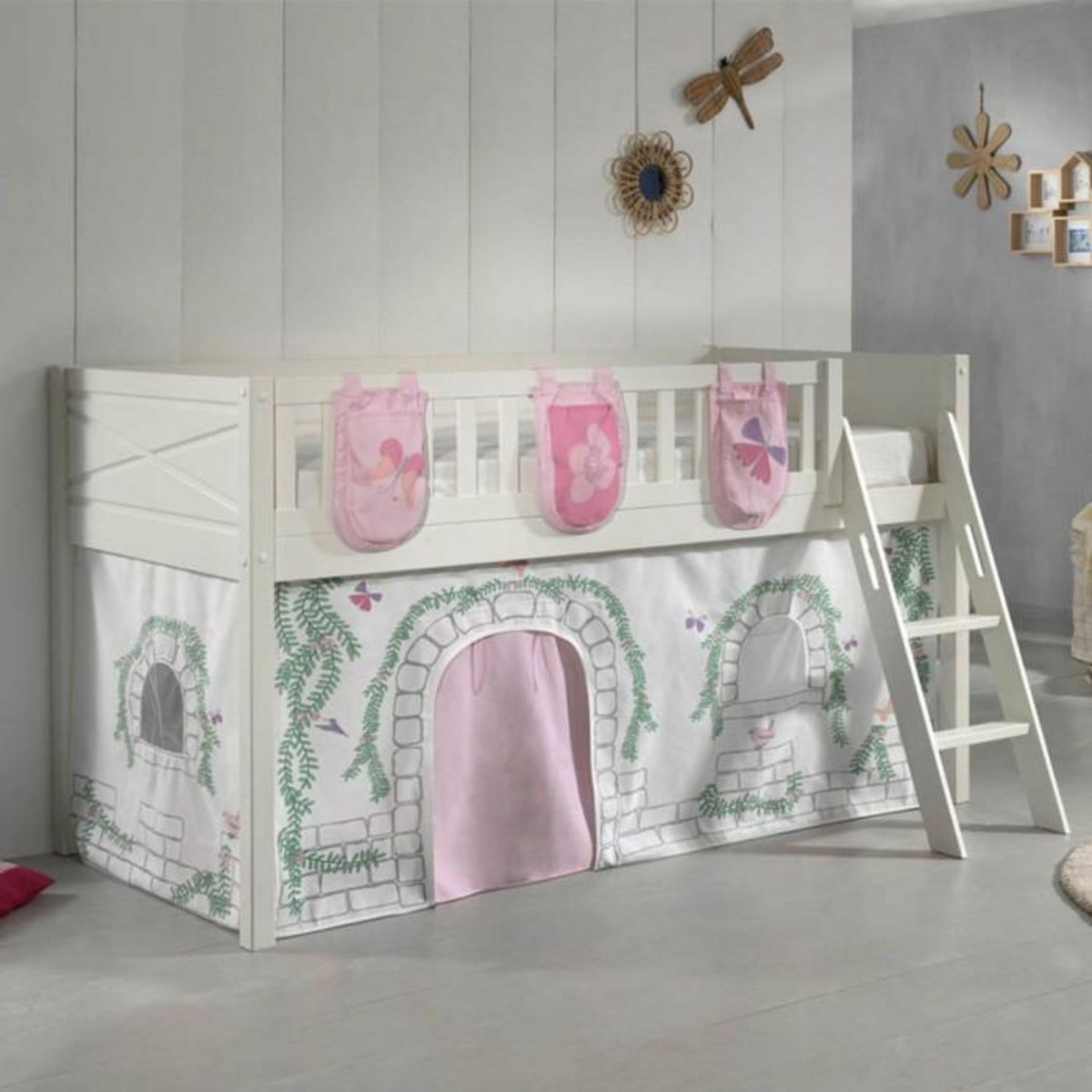 Paris Prix Lit Enfant Tente & 3 Pochettes  Scott Birdy  90x200cm Blanc