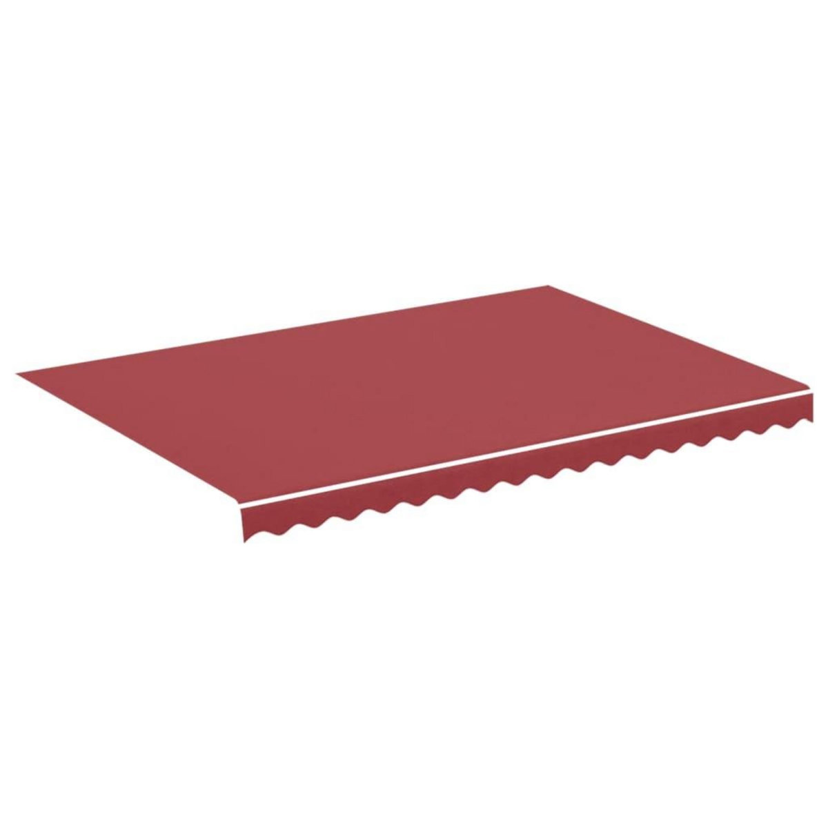 VIDAXL Tissu de remplacement pour auvent Bordeaux rouge 3,5x2,5 m