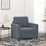 VIDAXL Fauteuil Gris fonce 60 cm Velours