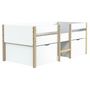 Voir la diapositive 3 : Ensemble Lit enfant mi hauteur 90X190cm avec échelle et 2 tiroirs + sommier ZEPHIR + matelas 90 x190 cm DIONE