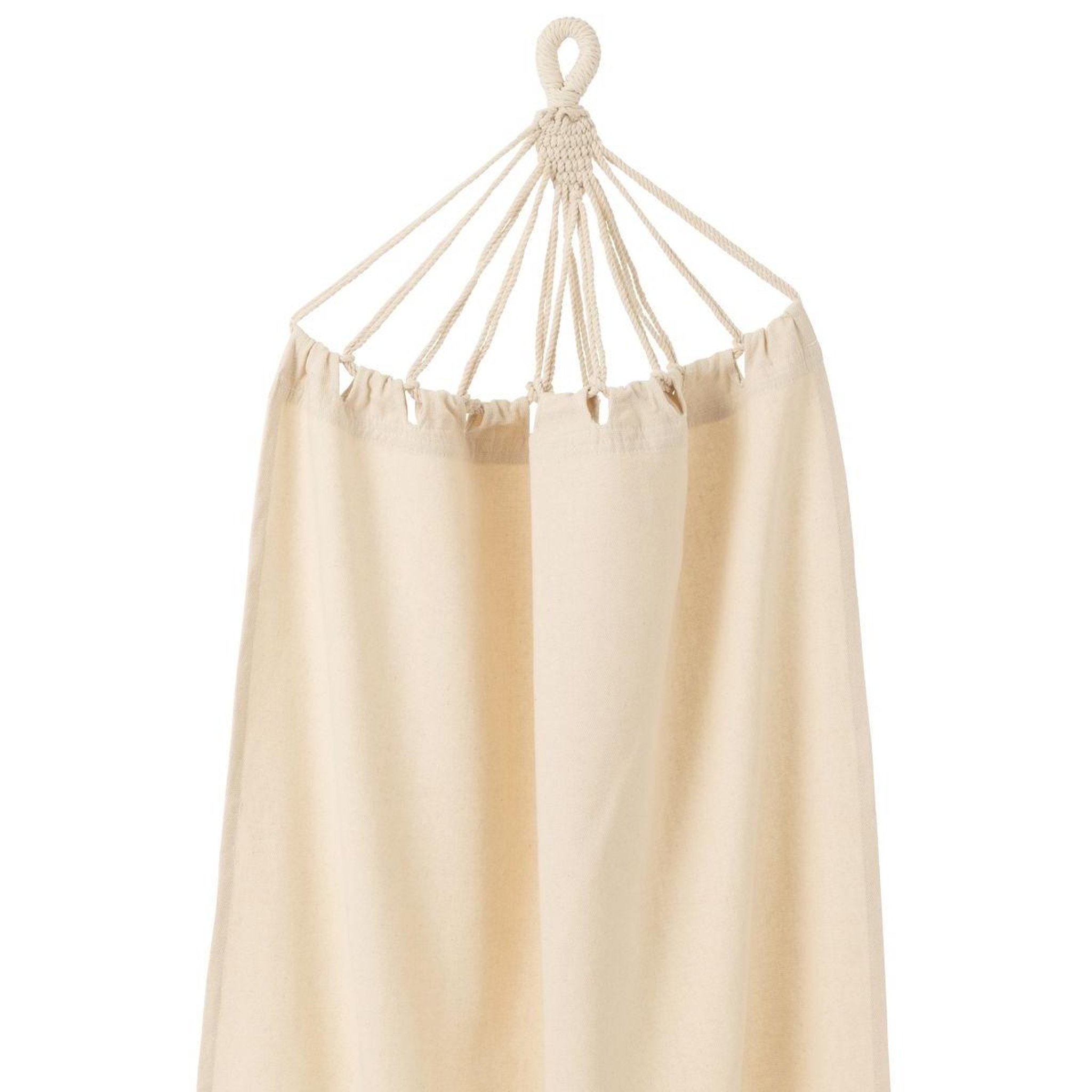 Voir la diapositive 2 : J-LINE Hamac en tissu  uni  200cm beige clair