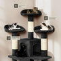 Voir la diapositive 3 : tectake Arbre à chat 170 cm avec griffoir et plateforme d'escalade noir