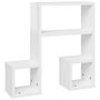 Voir la diapositive 4 : VIDAXL Etageres murales 2pcs blanc brillant 50x15x50cm bois ingenierie