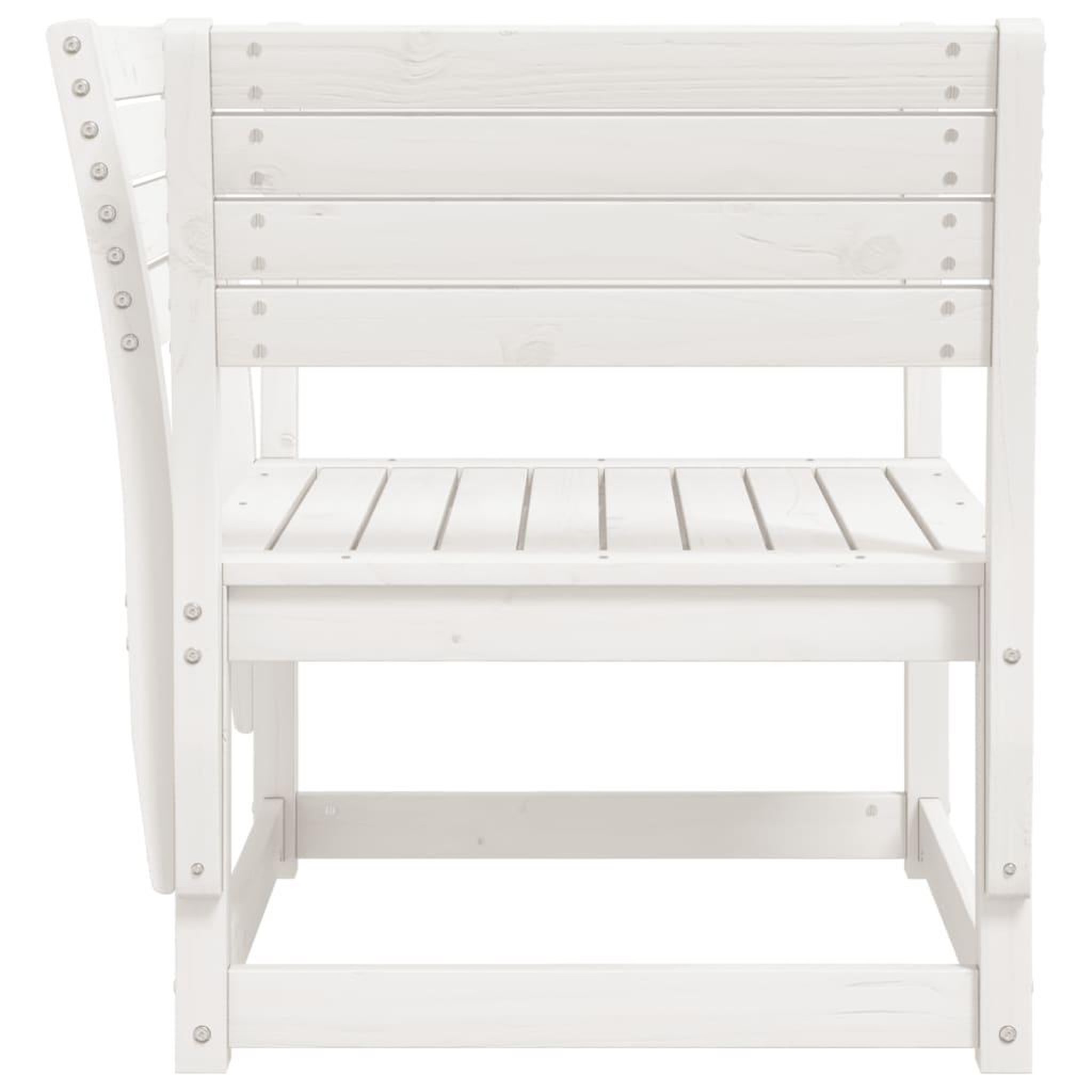 Voir la diapositive 5 : VIDAXL Chaise de jardin blanc bois massif de pin