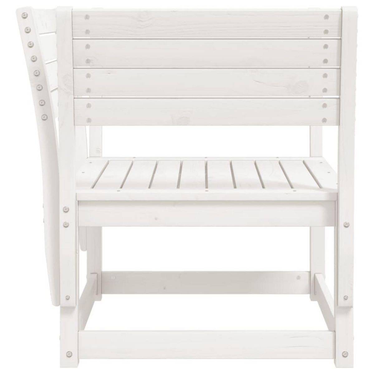 VIDAXL Chaise de jardin blanc bois massif de pin