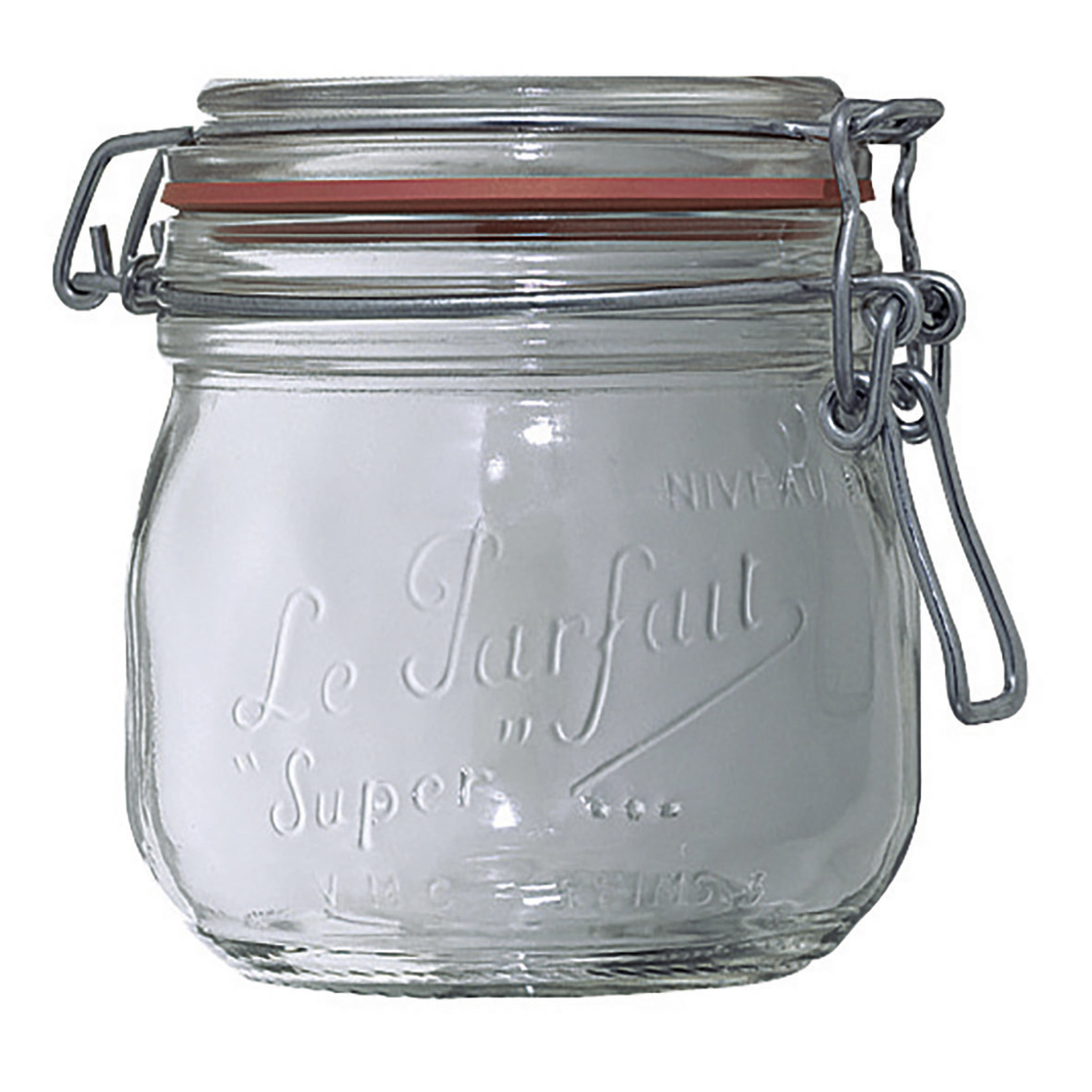 LE PARFAIT Lot de 6 bocaux en verre 0,5L Le Parfait