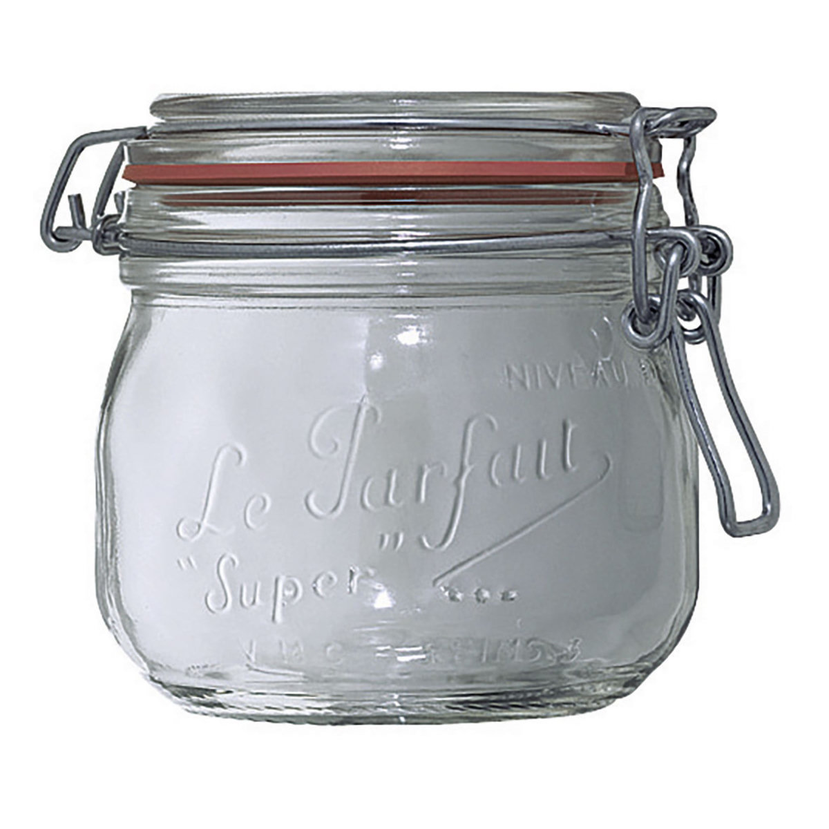 LE PARFAIT Lot de 6 bocaux en verre 0,5L Le Parfait