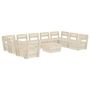 Voir la diapositive 2 : VIDAXL Salon de jardin palette 10 pcs Bois d'epicea impregne
