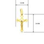 Voir la diapositive 4 : L'ATELIER D'AZUR Collier - Médaille Or 18 Carats 750/000 Jaune - Christ sur la Croix - Chaine Dorée
